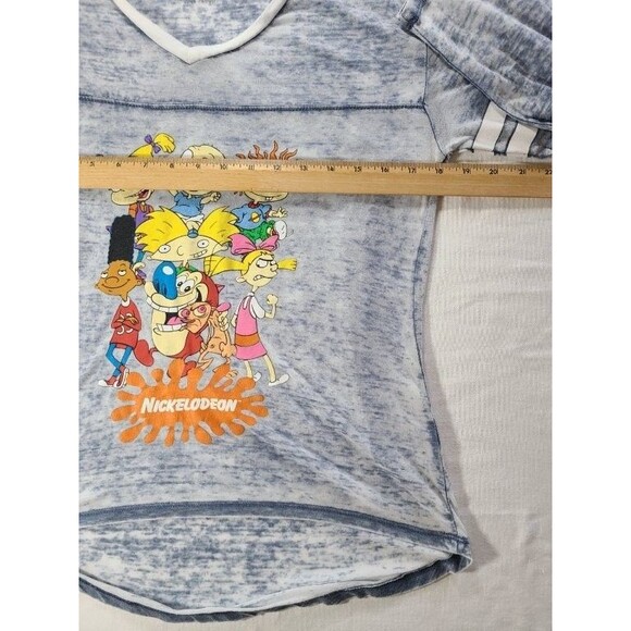 Nickelodeon Rugrats Burnout Jersey Tee Medium 3/4 Sleeve Vintage 90s - Picture 4 of 5